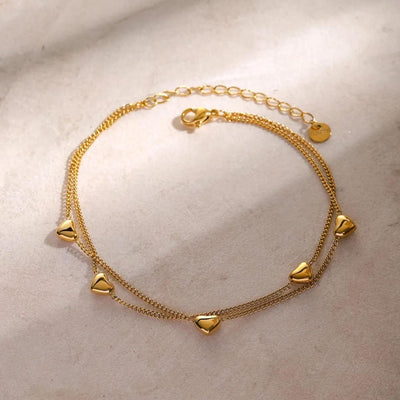 GOLDEN CHARM HEART BRACELET