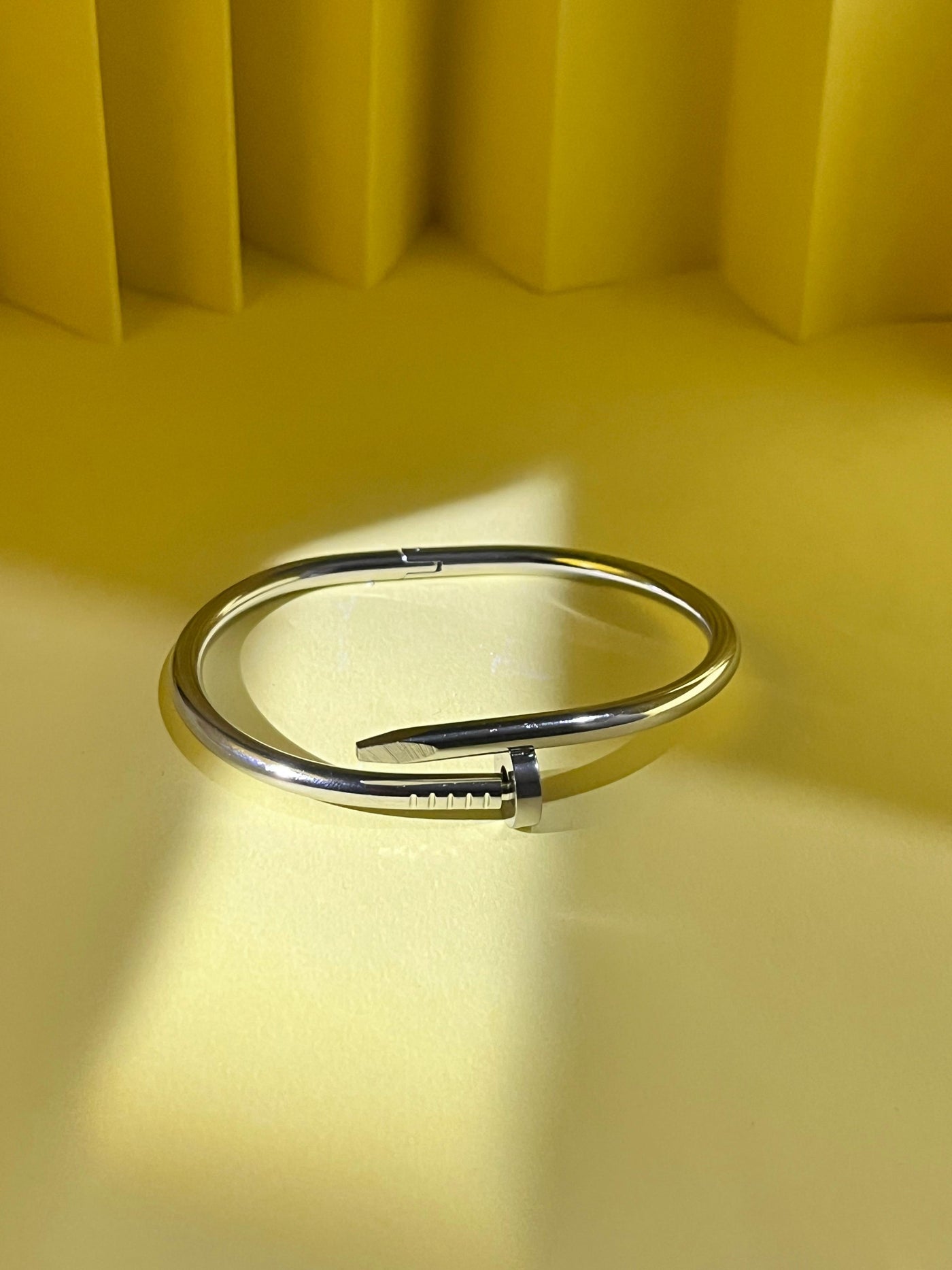 Golden & Silver Nail Style Stainless Steel Armlets