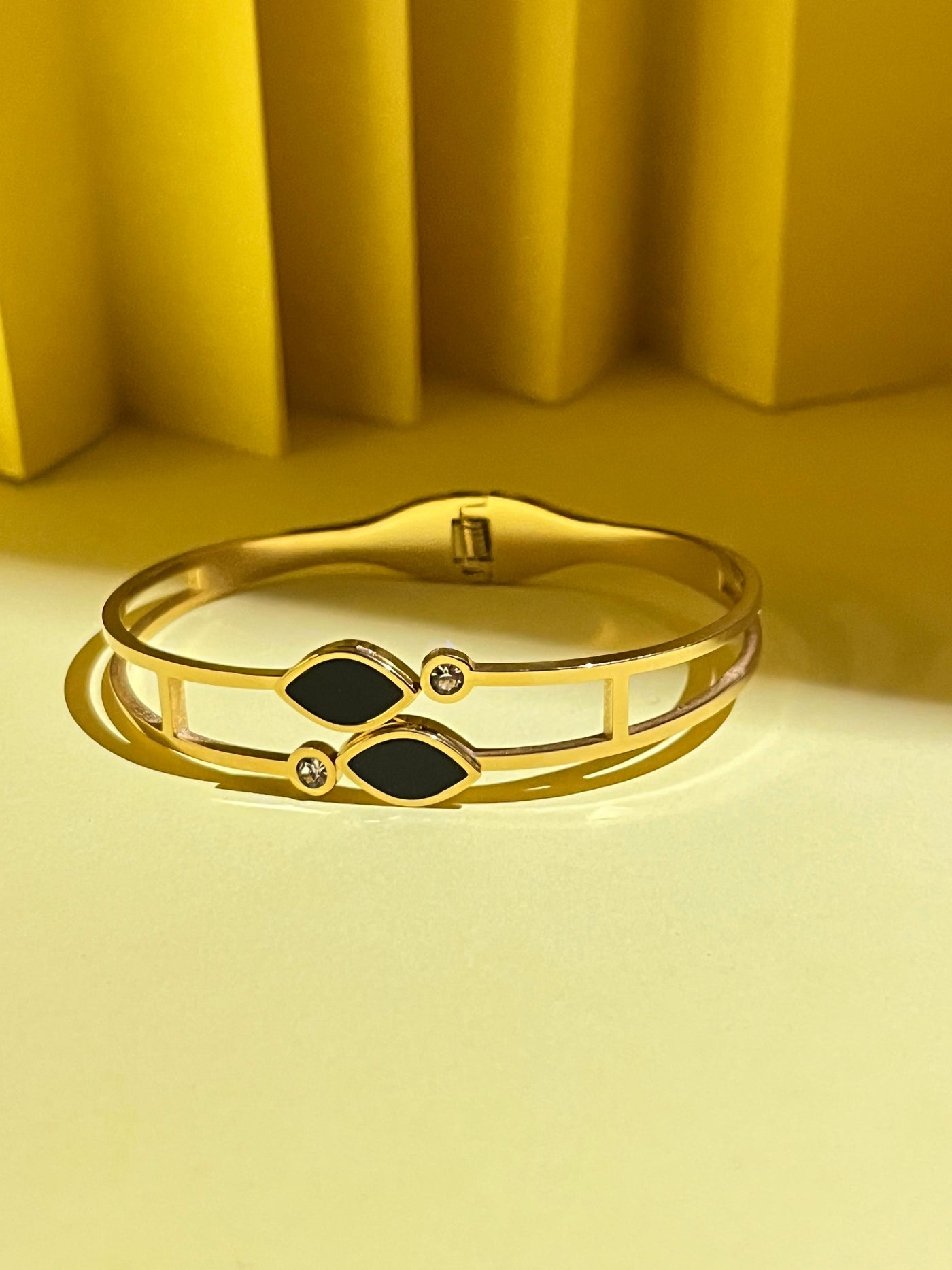 Black Stone Stainless Steel Armlets