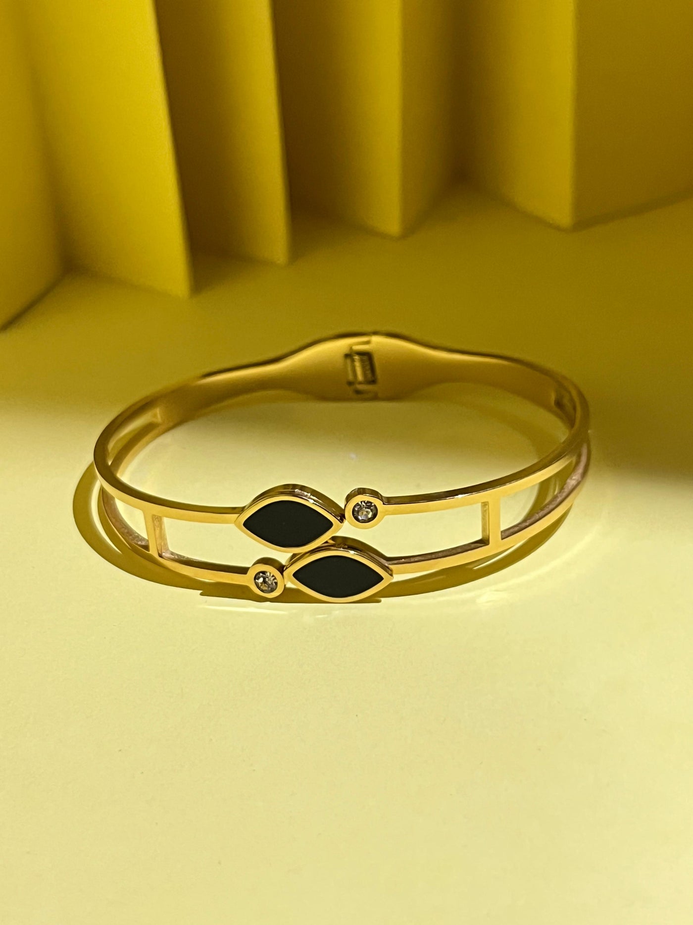 Black Stone Stainless Steel Armlets